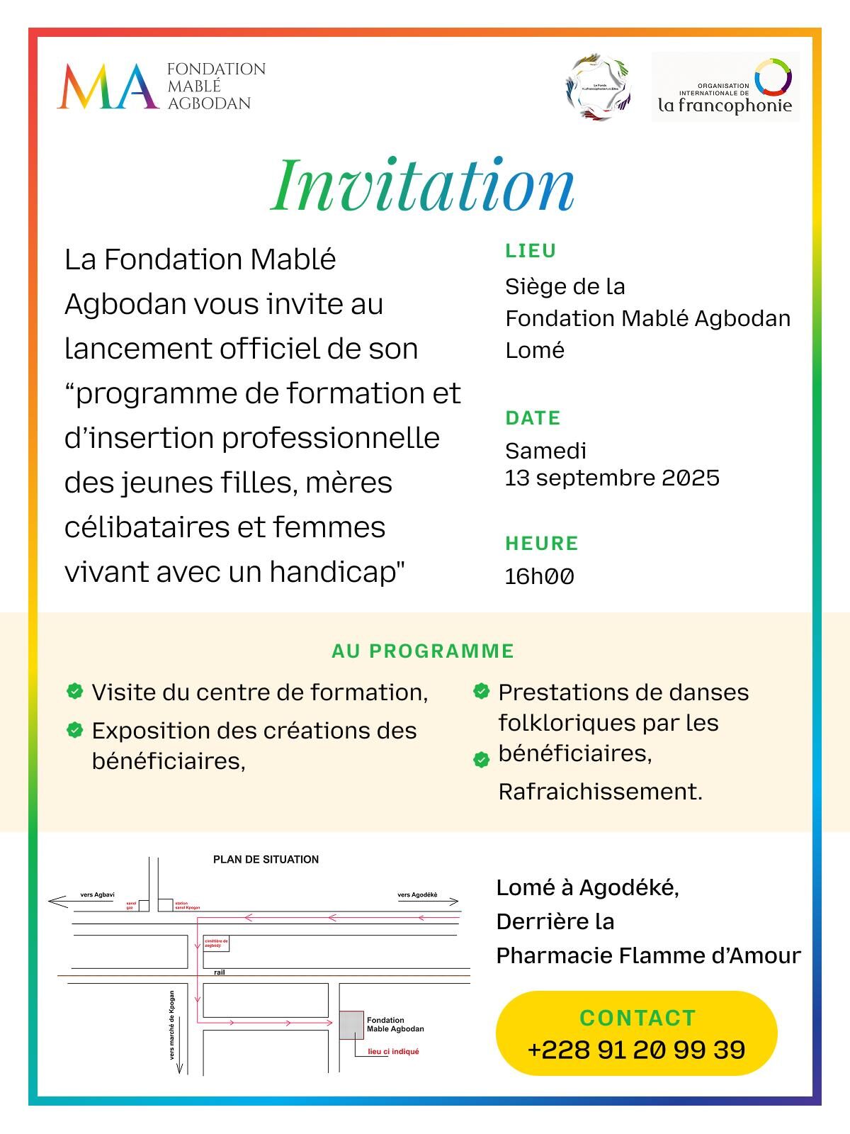 Lancement du projet OIF à la Fondation Mablé Agbodan